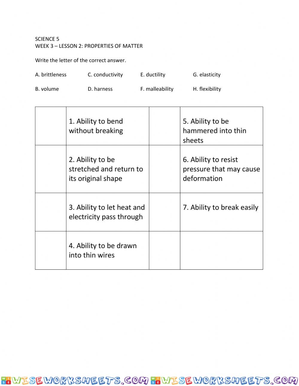 Physical properties