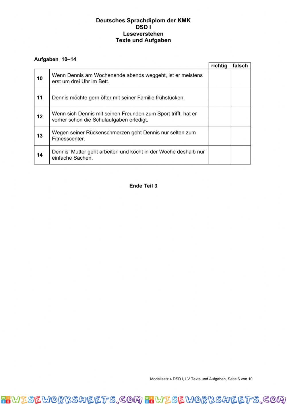 worksheet
