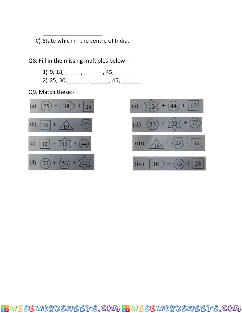 worksheet