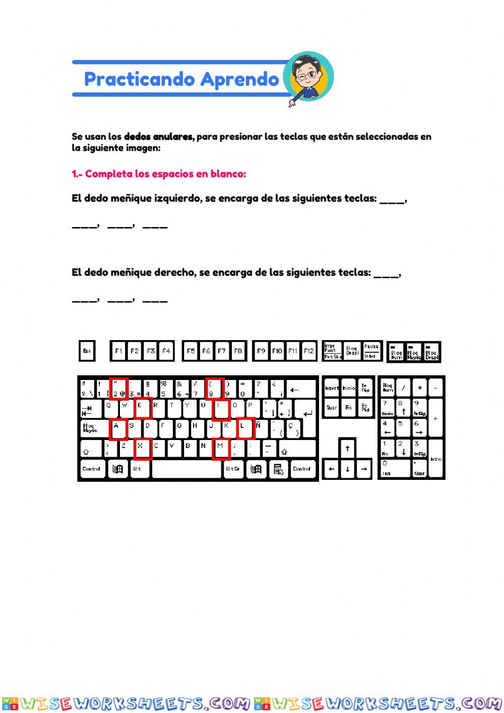 Partes del teclado