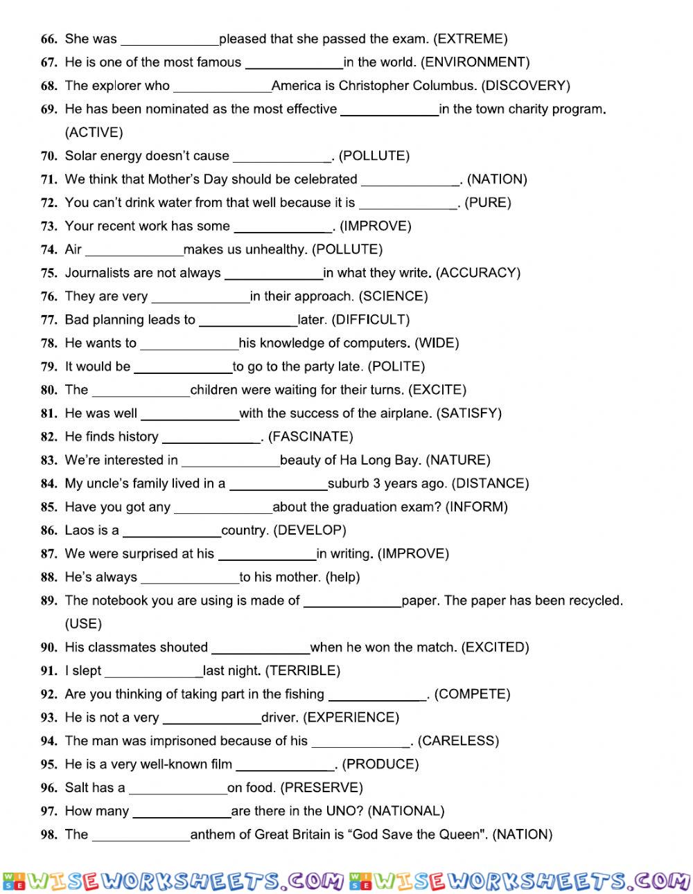 worksheet