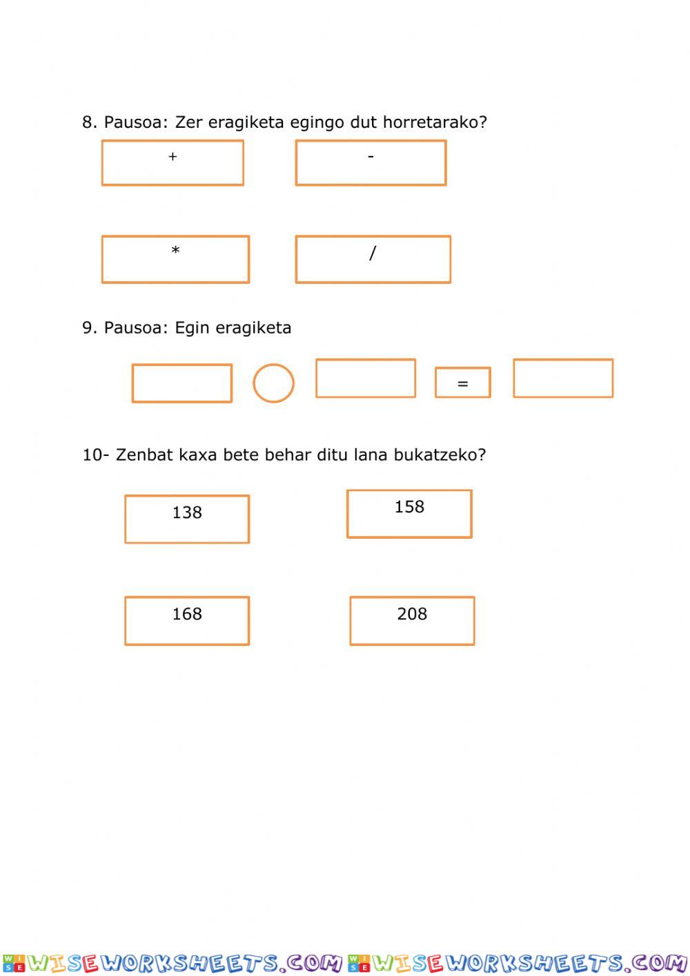 worksheet