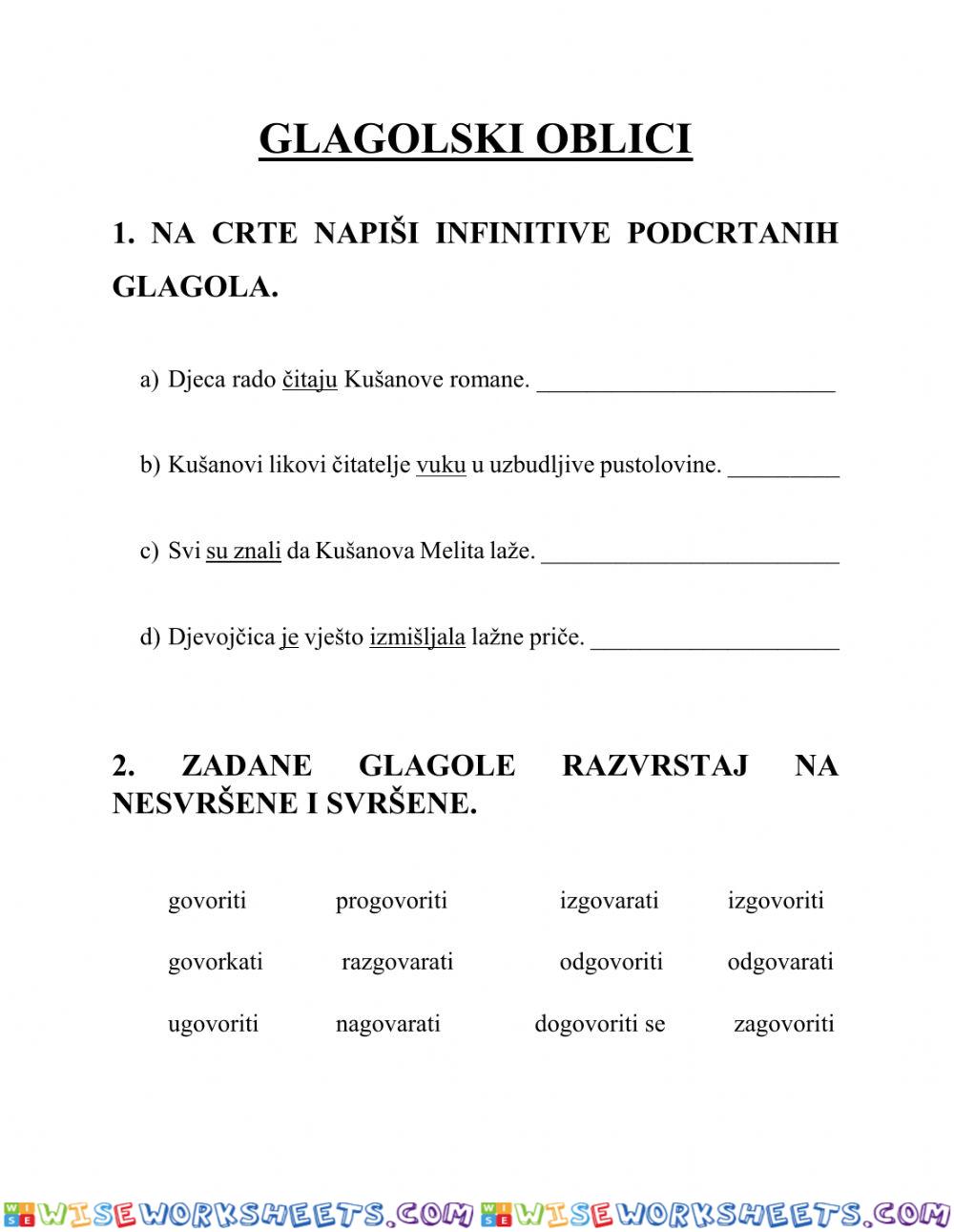 Glagolski oblici - 6.