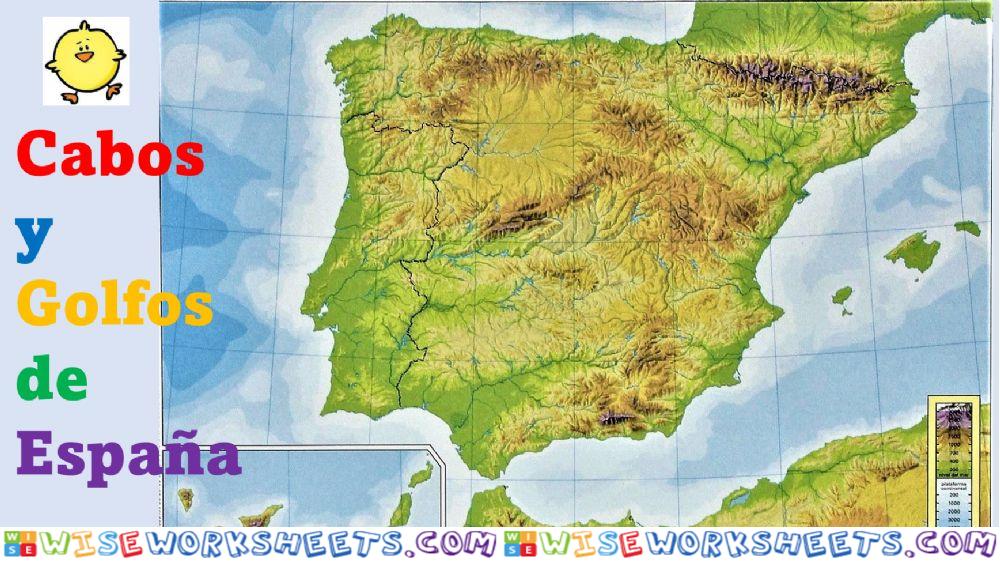 Mapa Cabos y Golfos de España