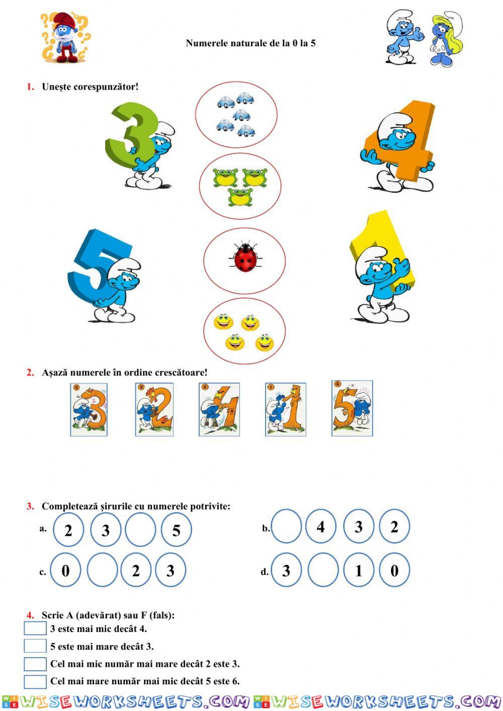 Numerele naturale 0-5