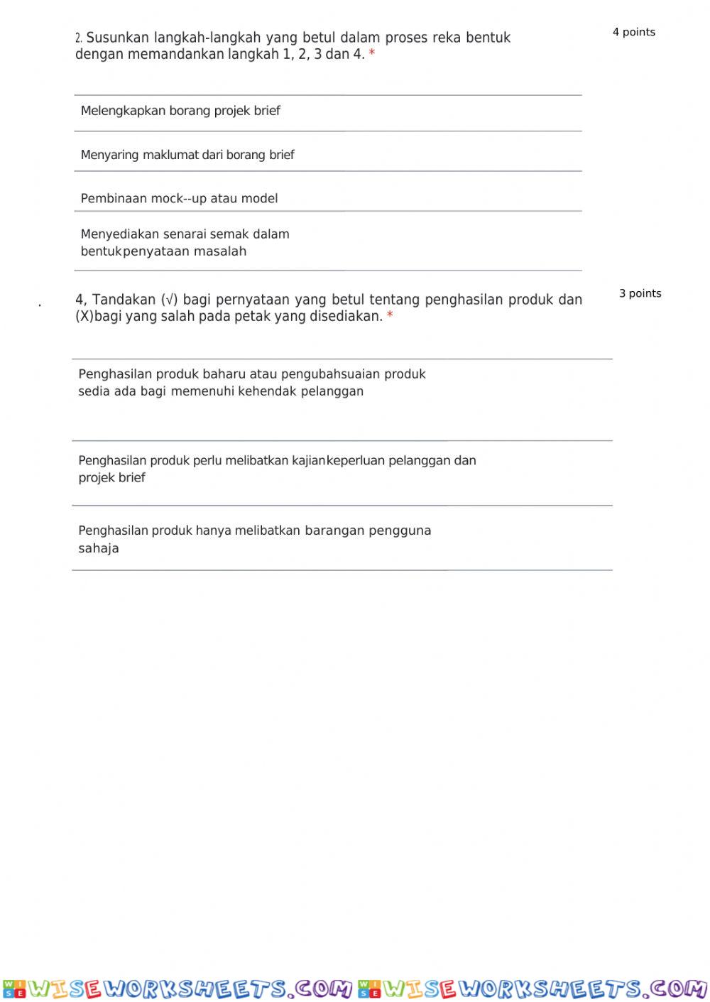 worksheet