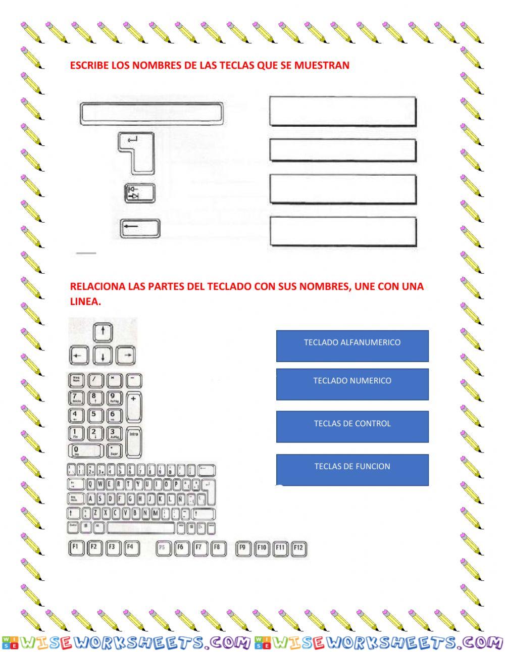 Teclas del teclado