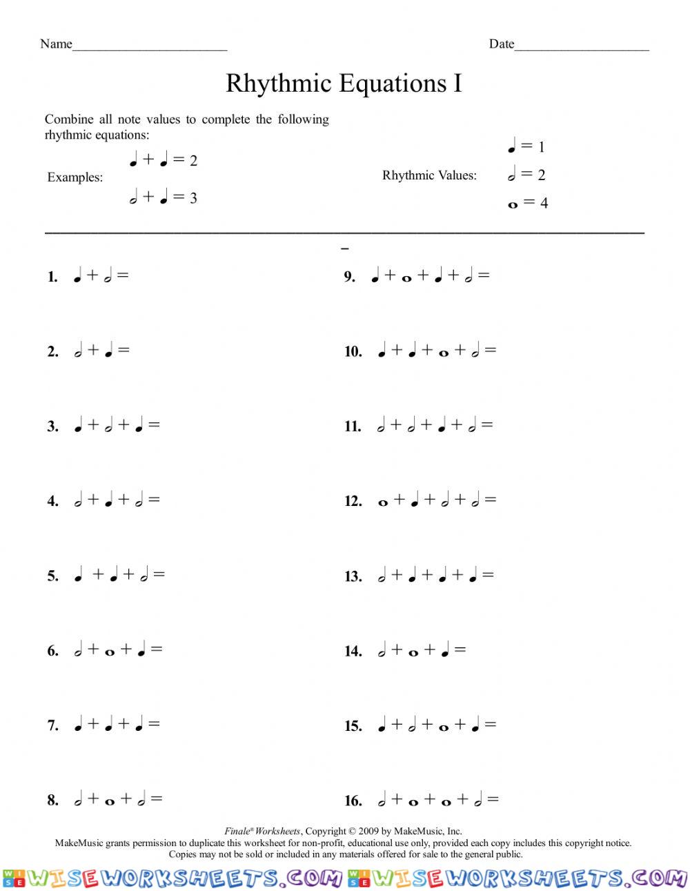 Rhythmic Equation -1