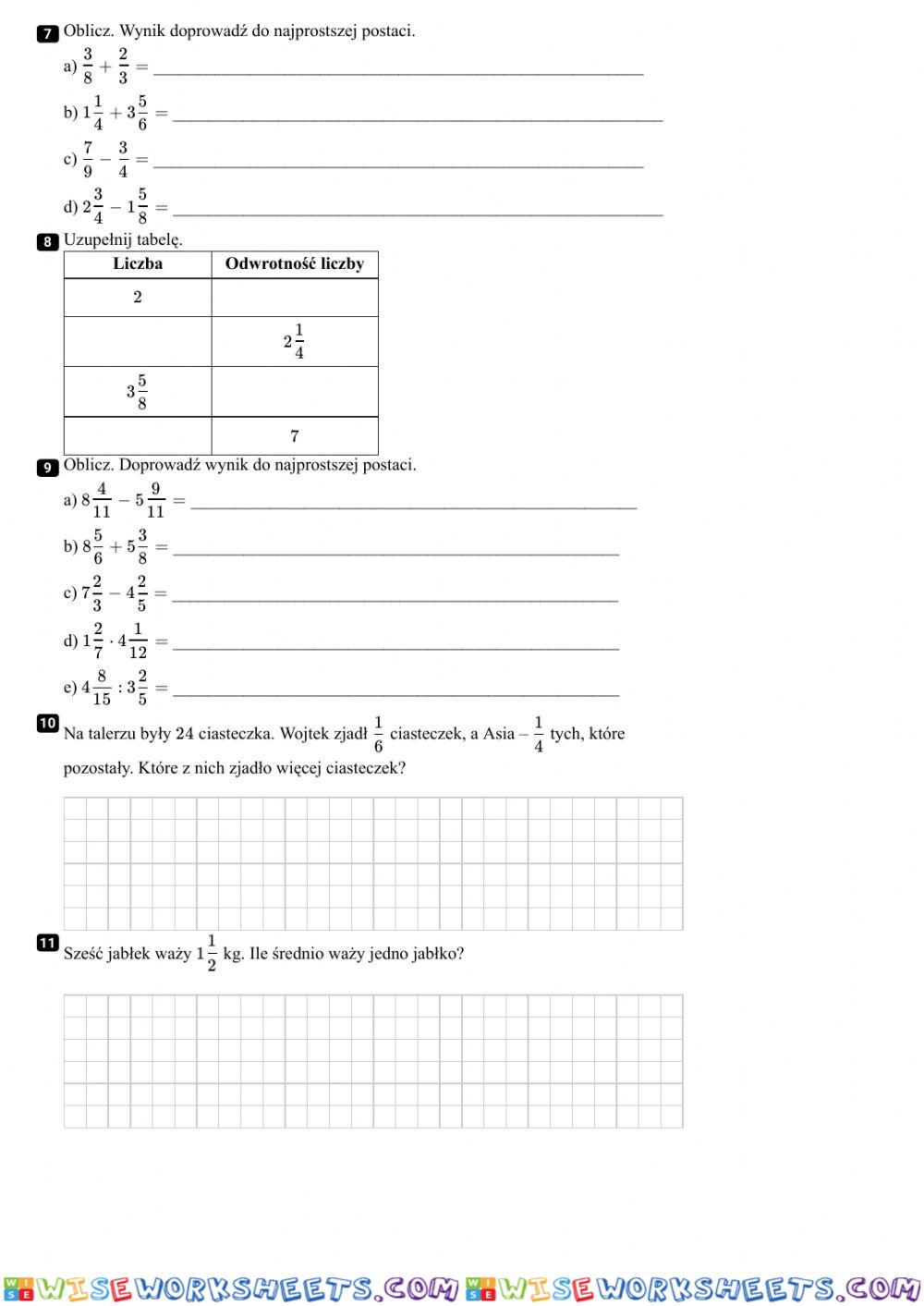 worksheet