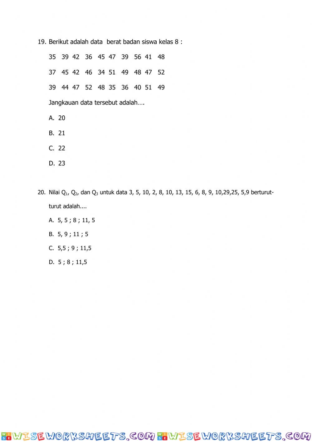 worksheet