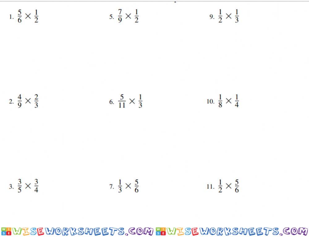 Multiplication fraction