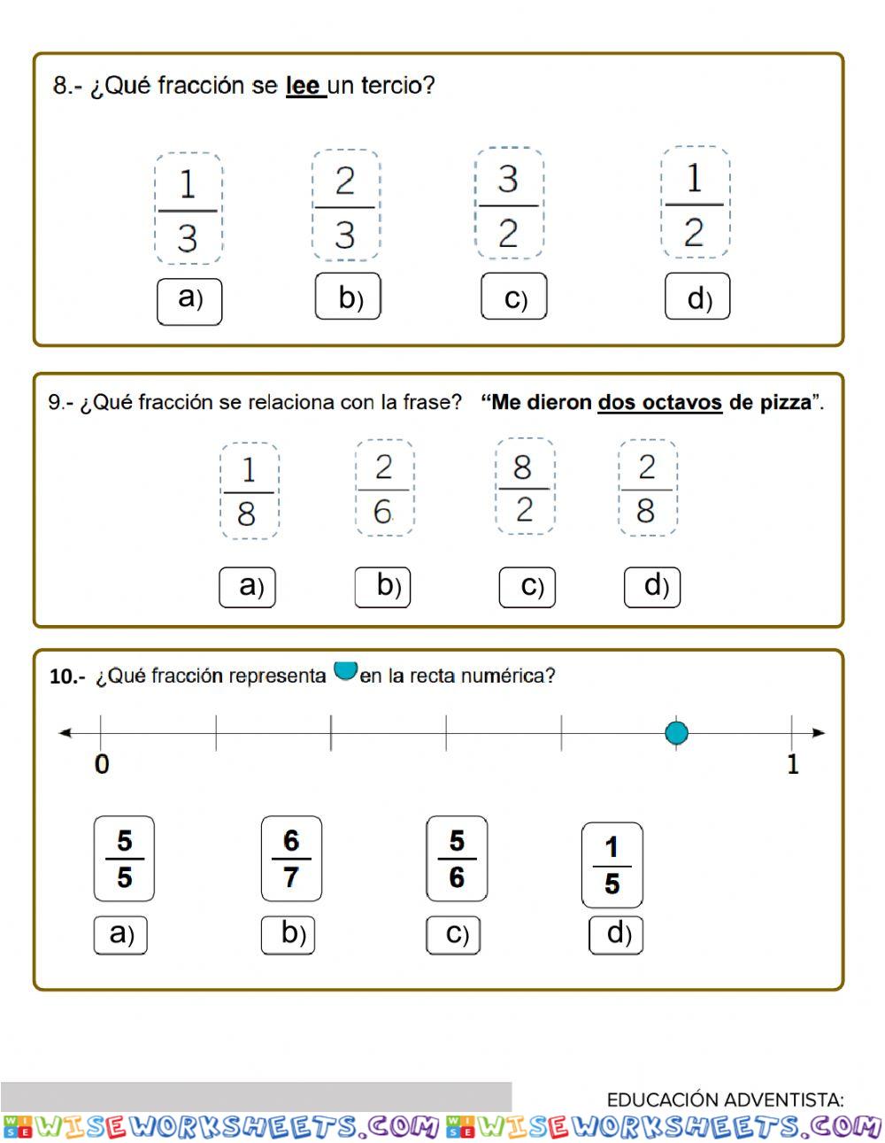 worksheet