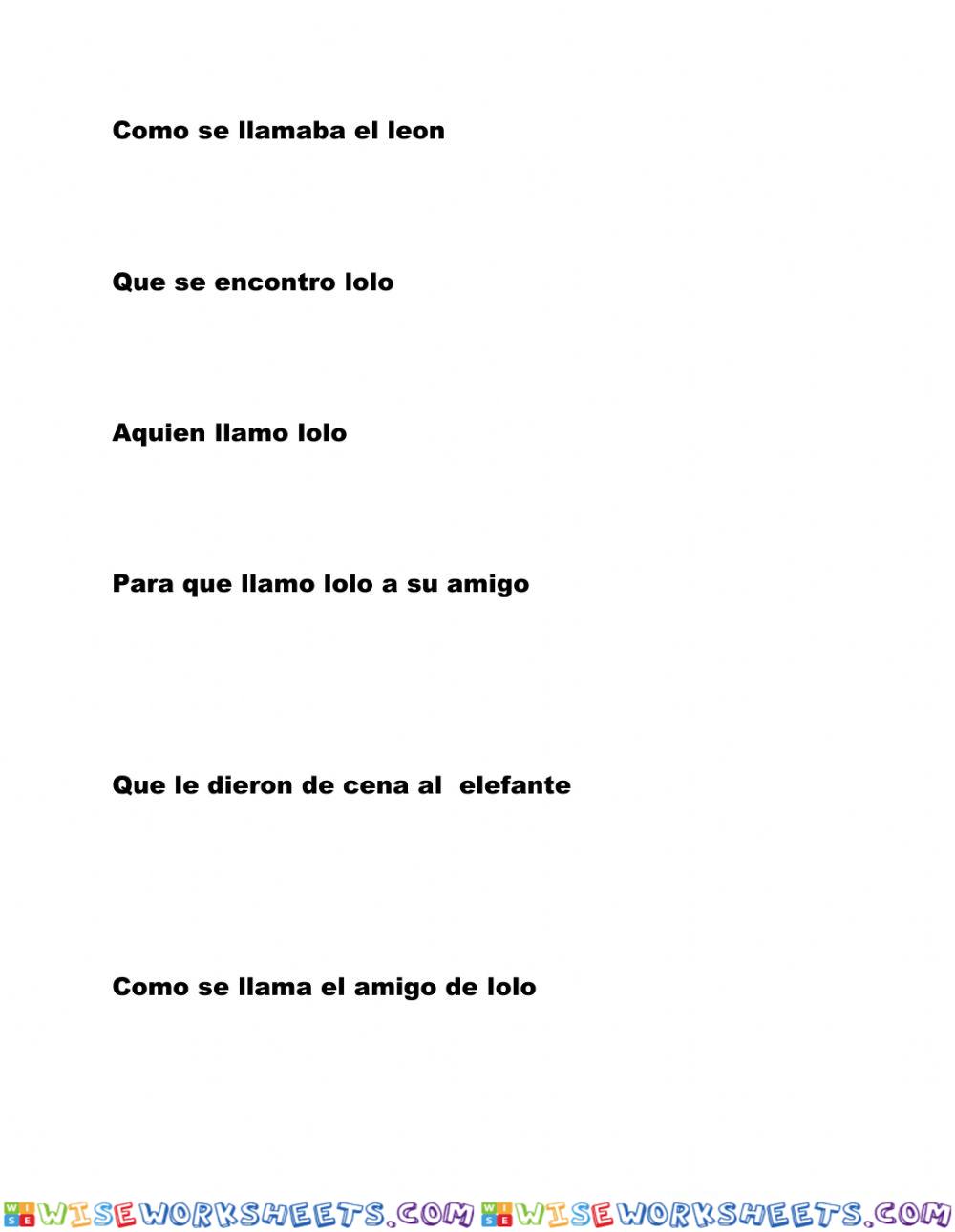 worksheet