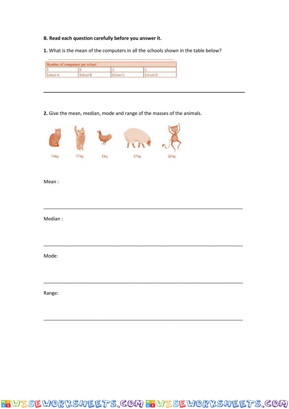 worksheet