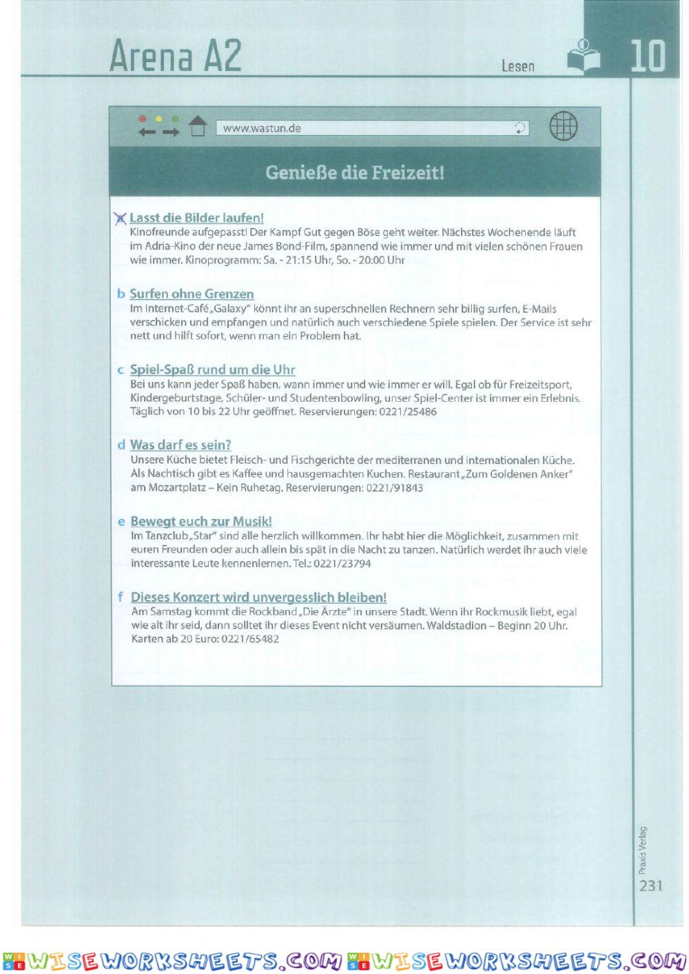worksheet