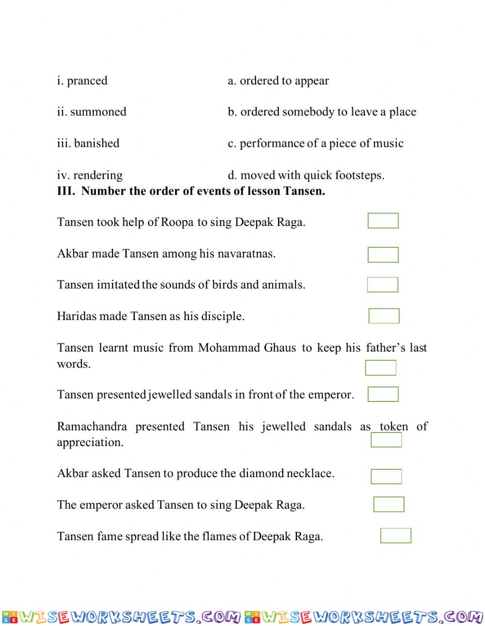 worksheet