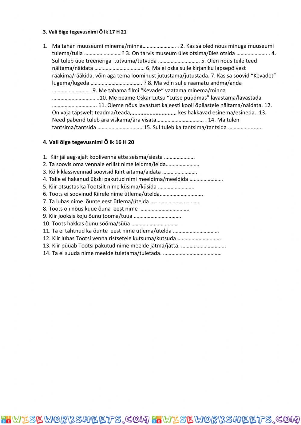 worksheet