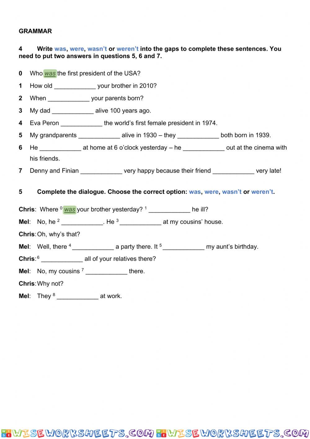 worksheet