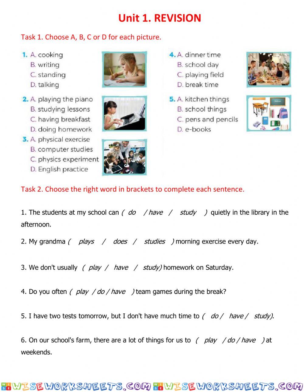 worksheet