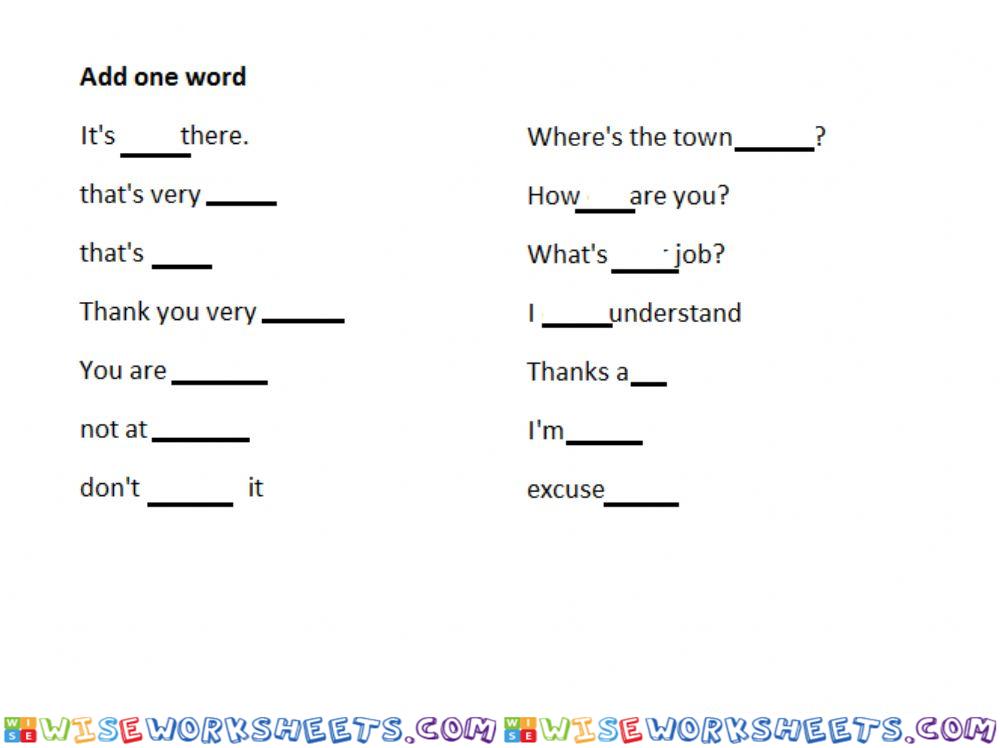 worksheet