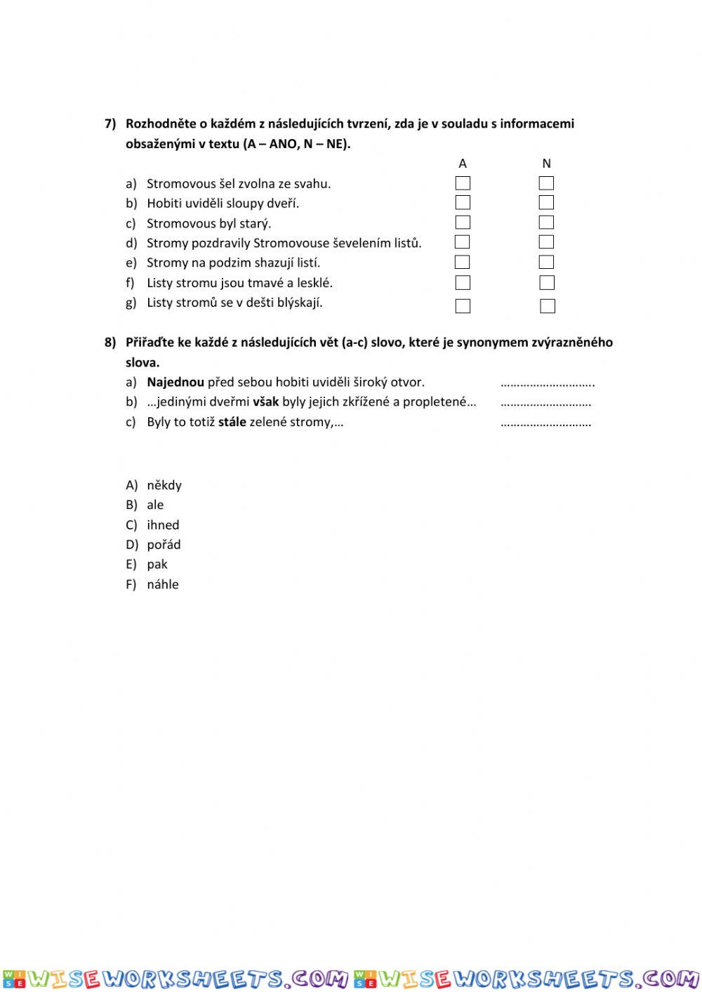 worksheet