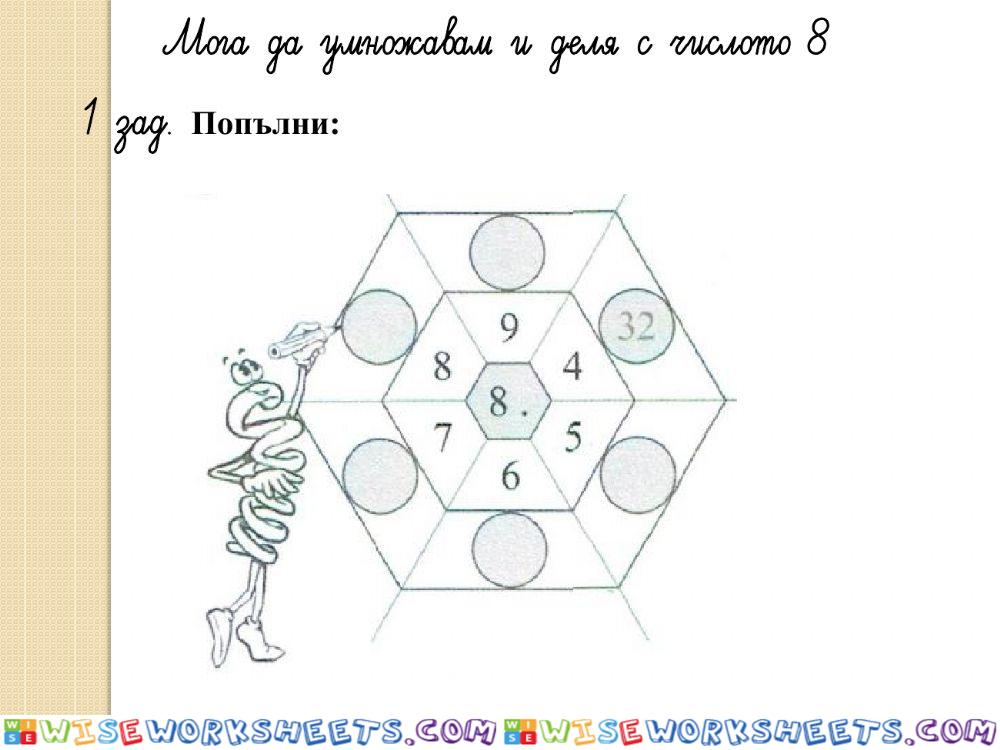 Мога да умножавам и деля с числото 8