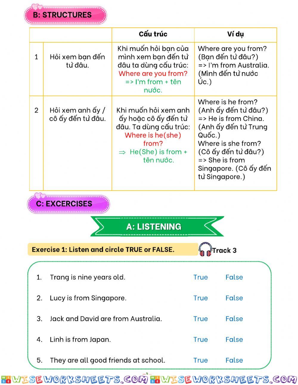 E4. global success. unit 1 listening