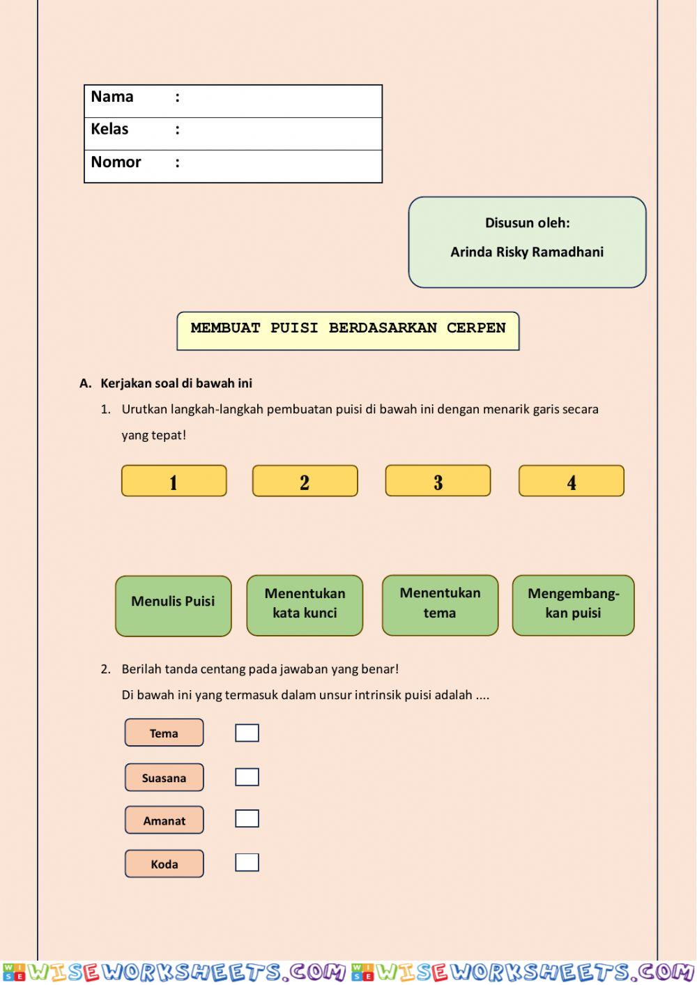 worksheet