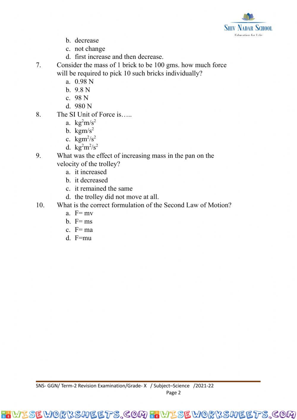 worksheet