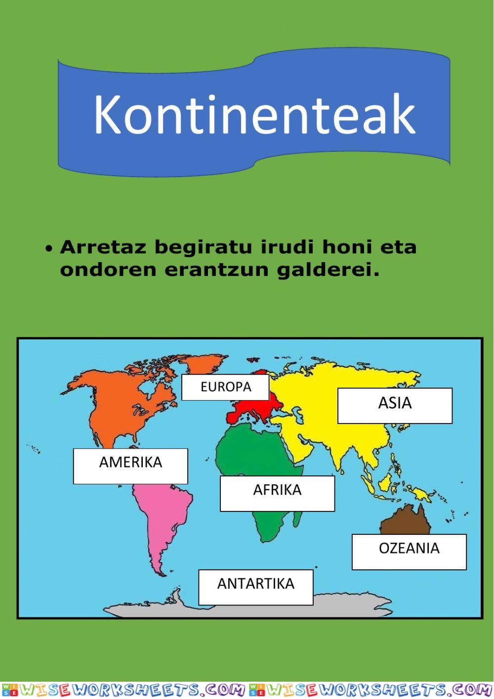 Kontinenteak