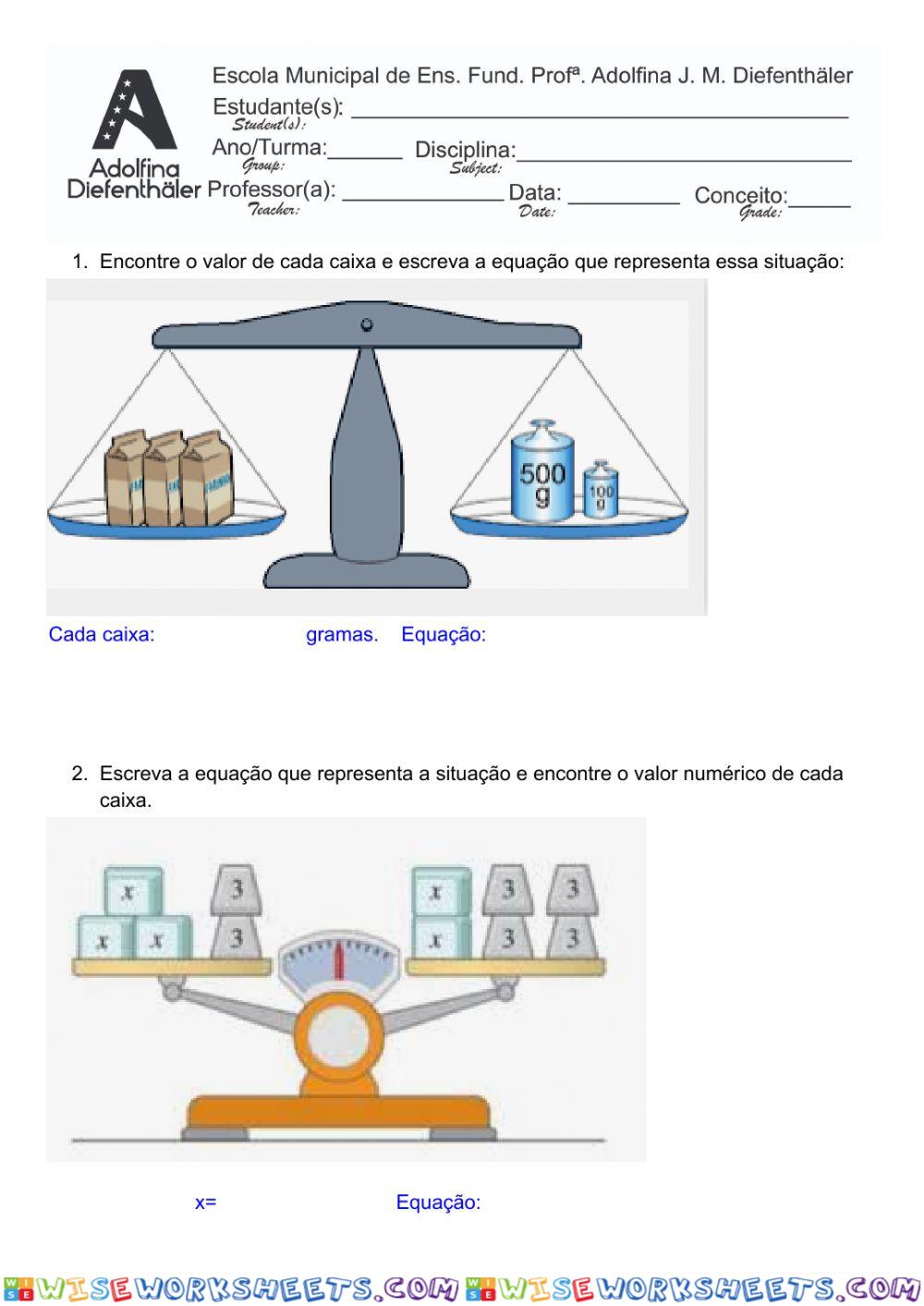 Equações do 1ºgraru