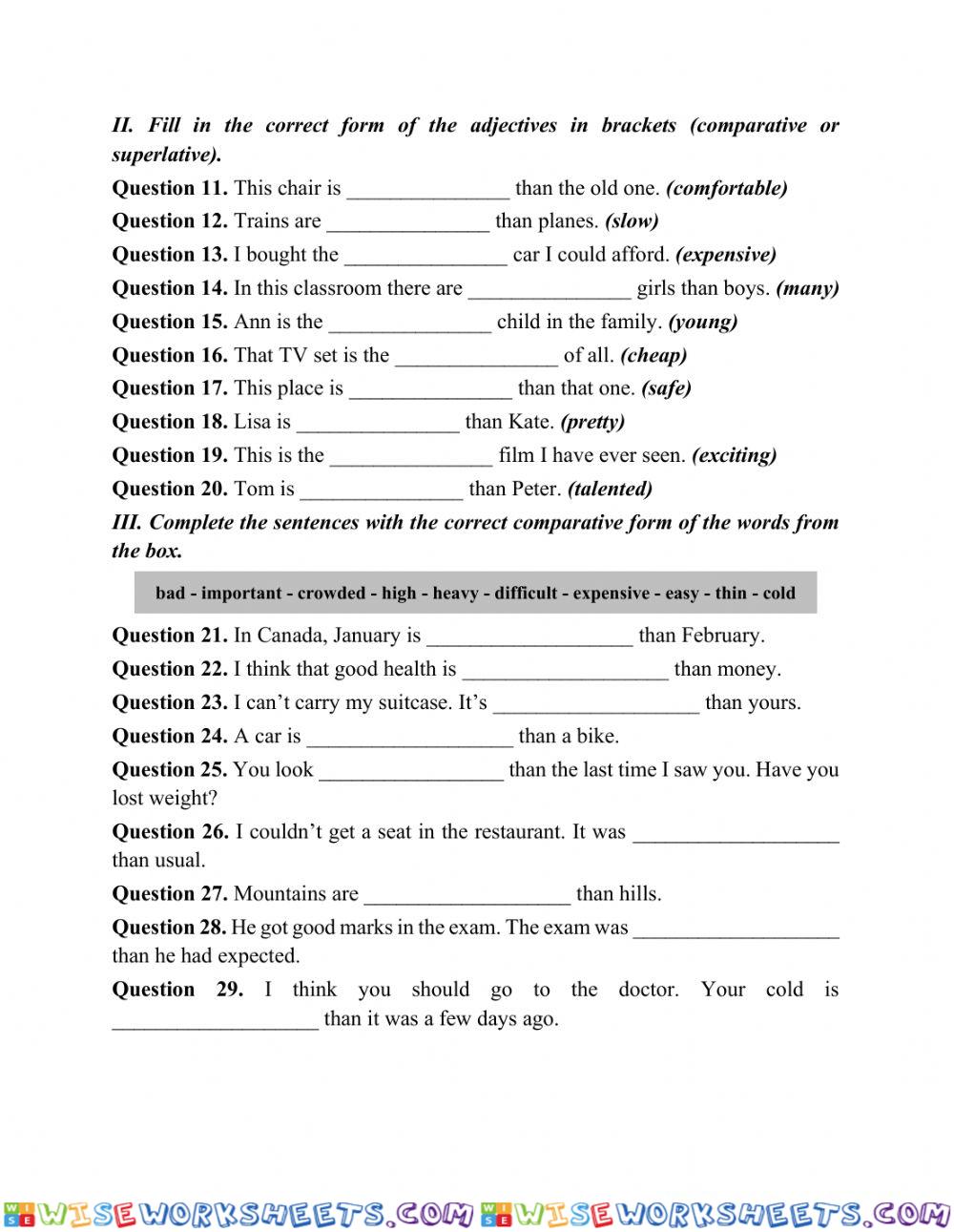 worksheet