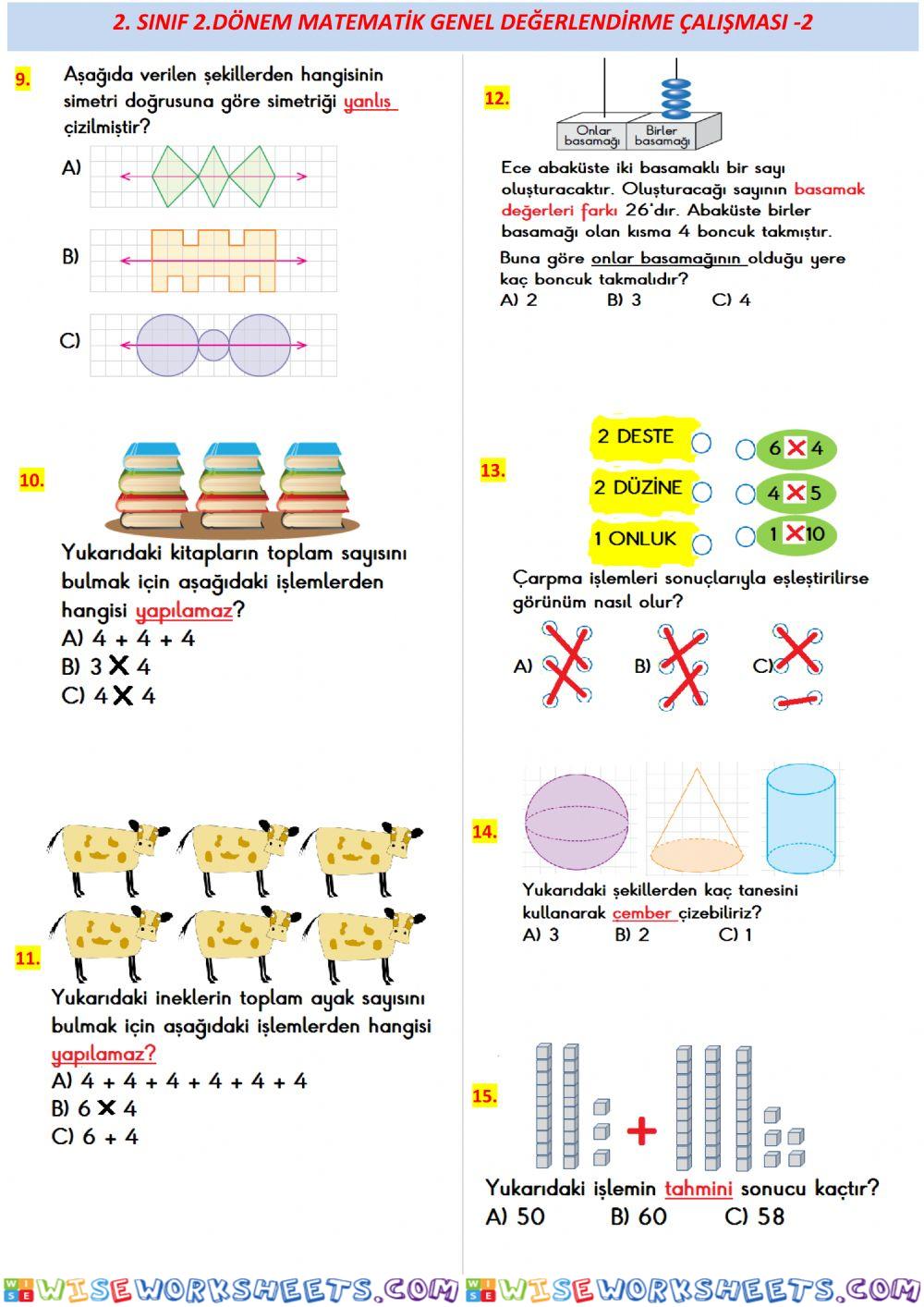 2. Sınıf Matematik Genel Tekrar-2