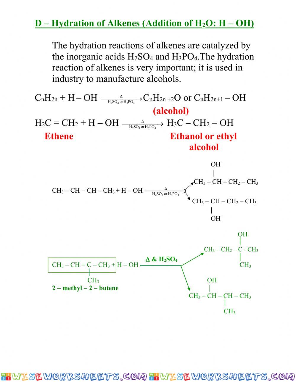 Alkenes