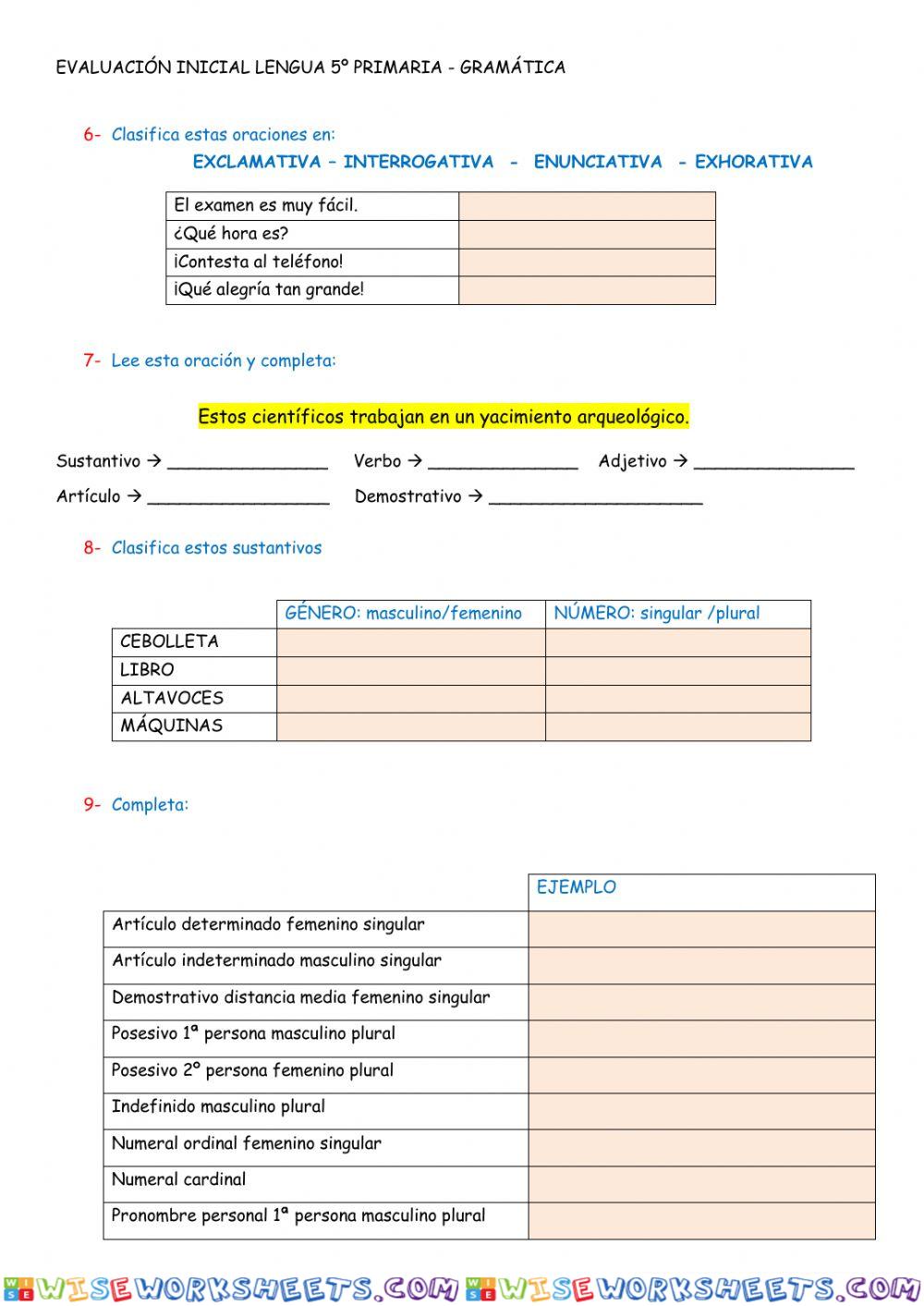 worksheet