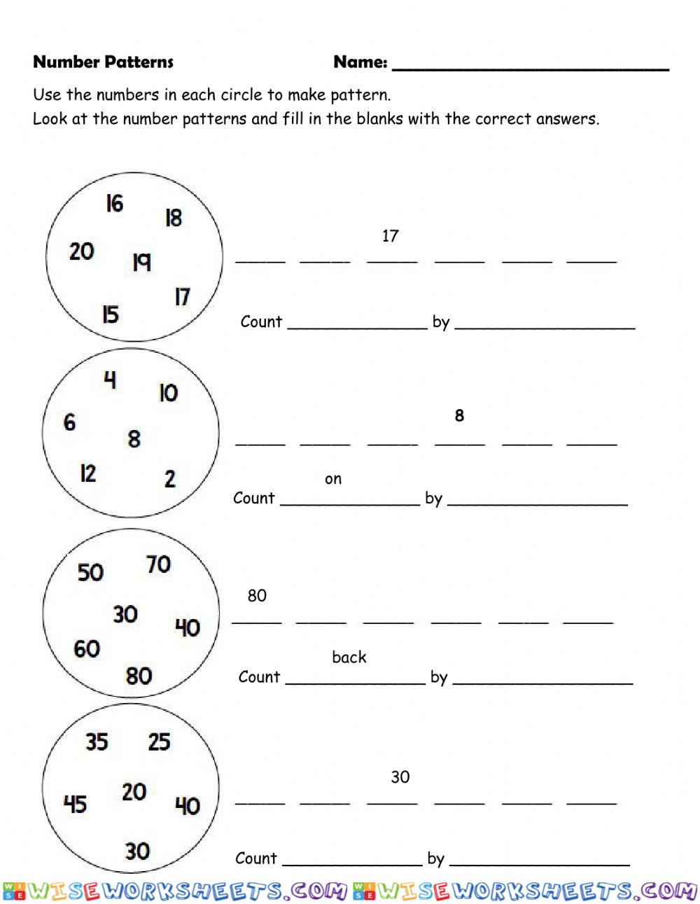Lesson 2.3 Number Patterns