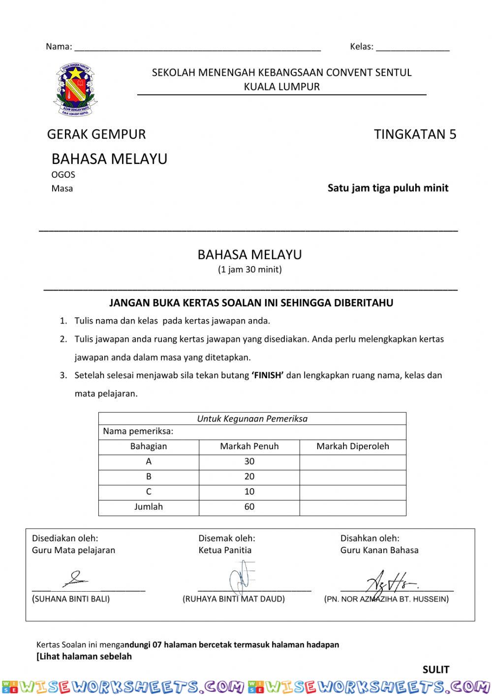 Karangan respon terbuka spm