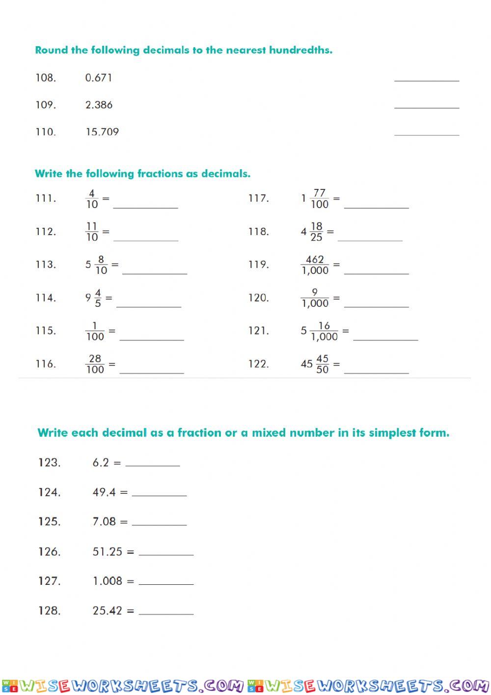 worksheet