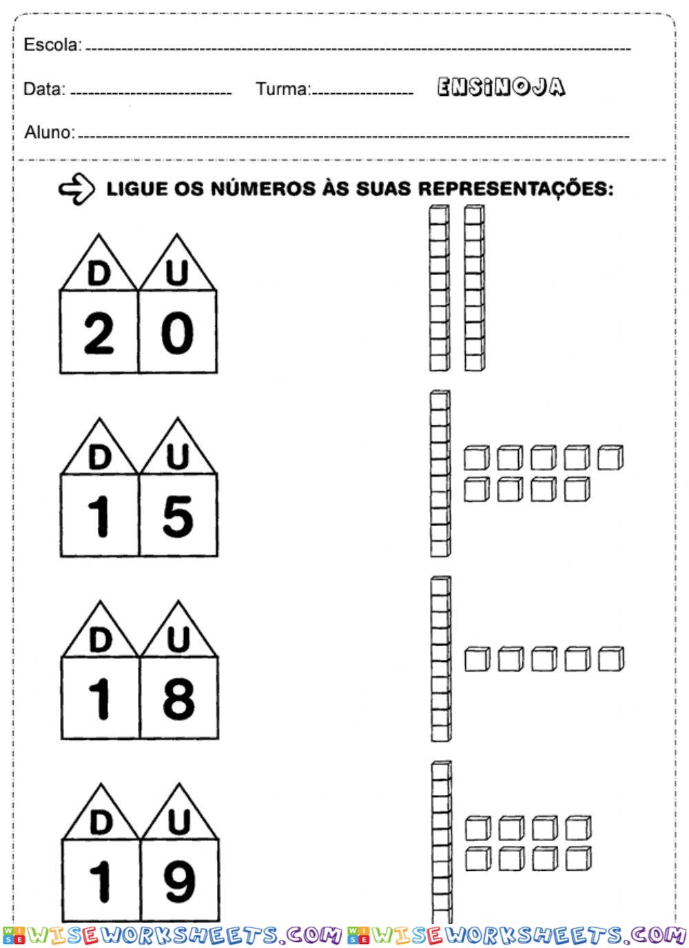 Ligue- dezenas e unidades