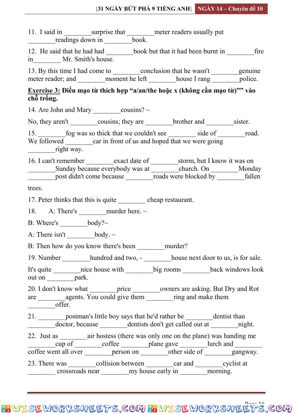 worksheet