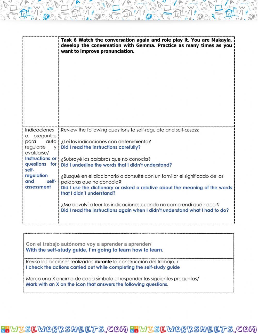 worksheet