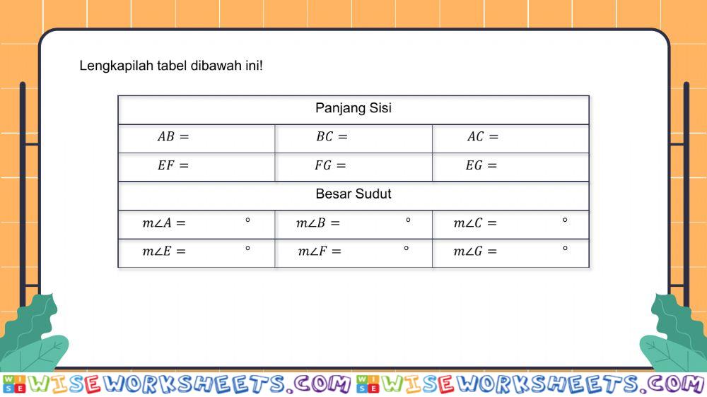 worksheet