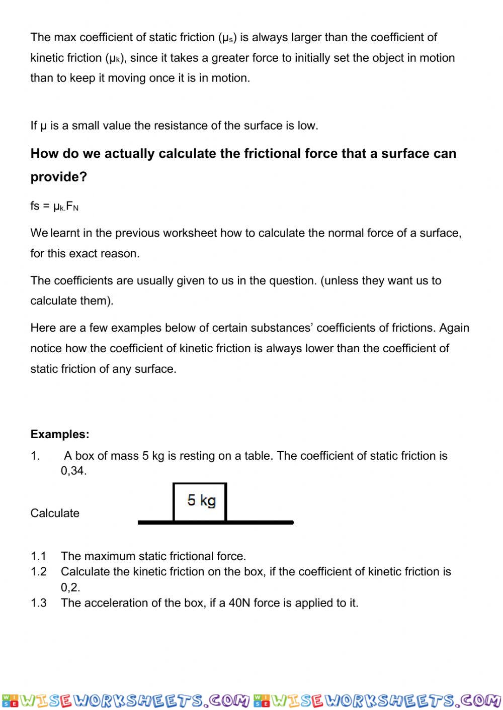 worksheet