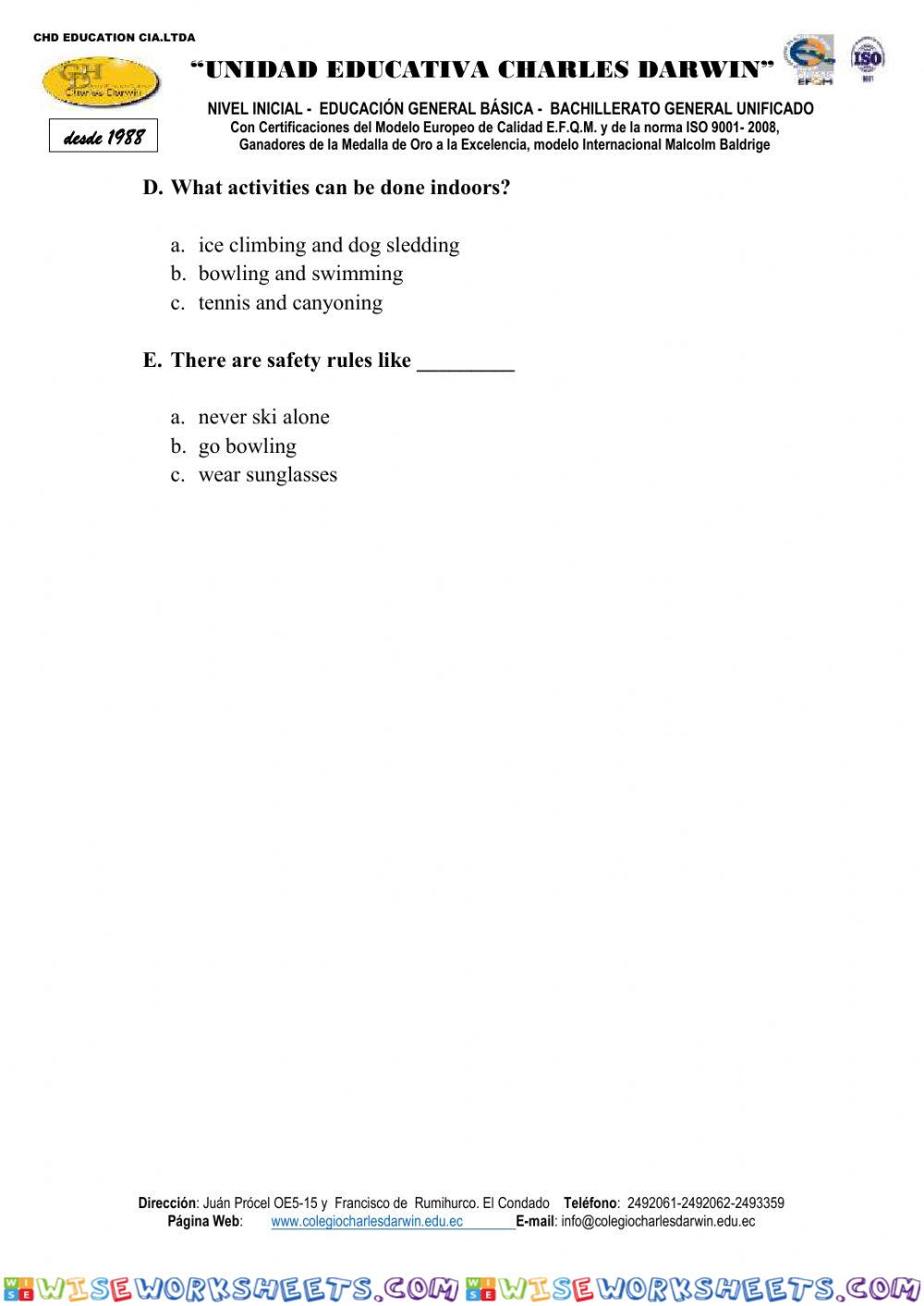 worksheet