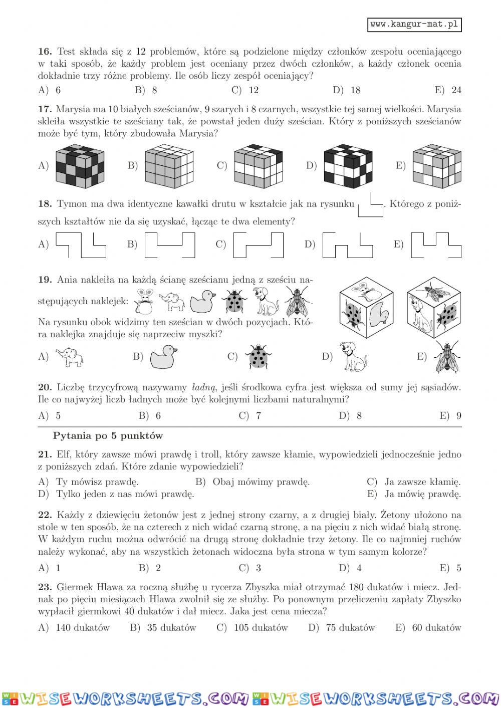 worksheet