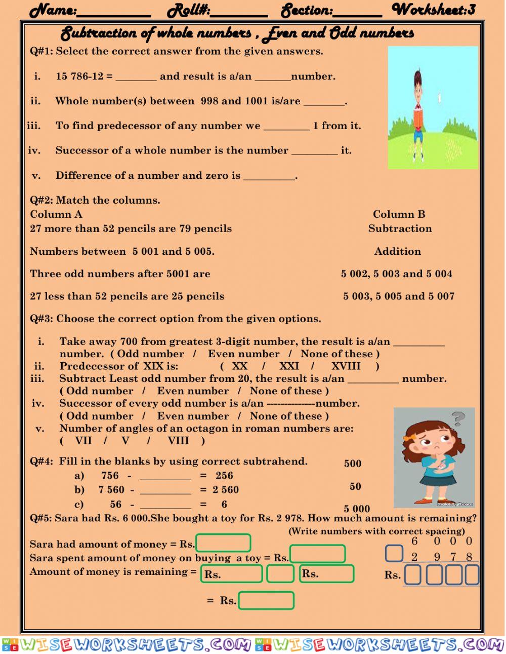 Even and Odd numbers