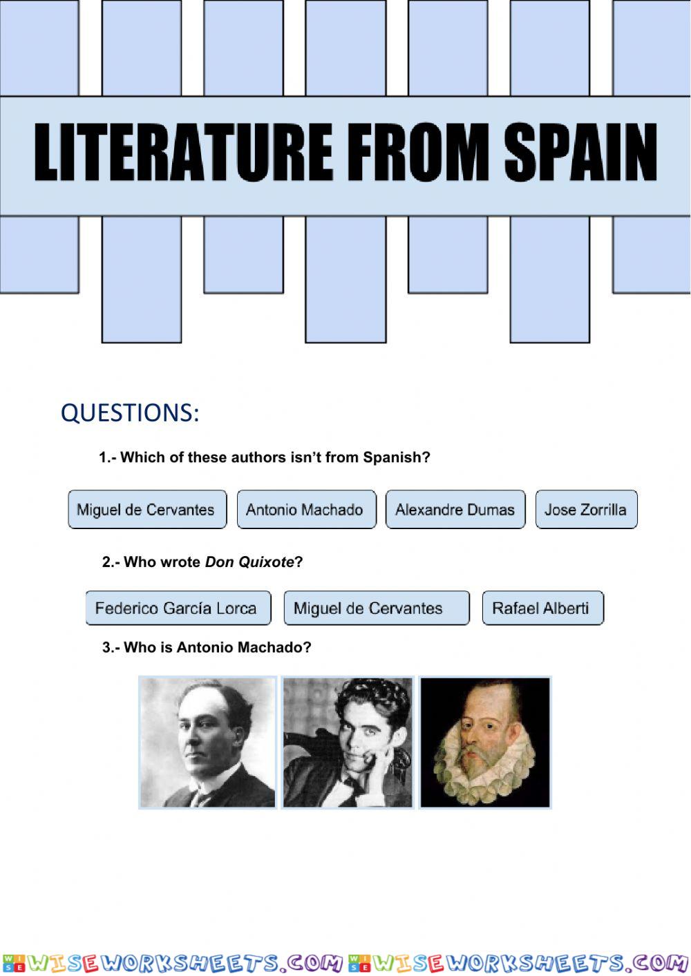 Literature from spain