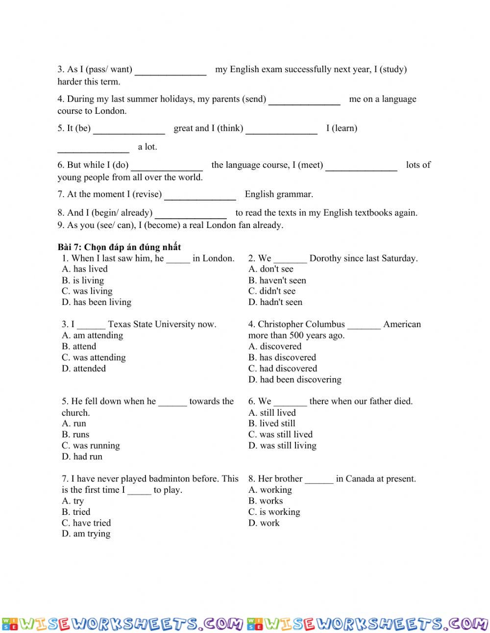 worksheet