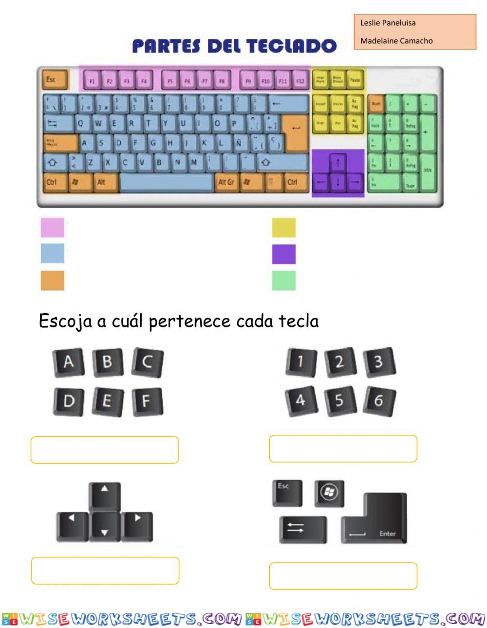 Partes del teclado