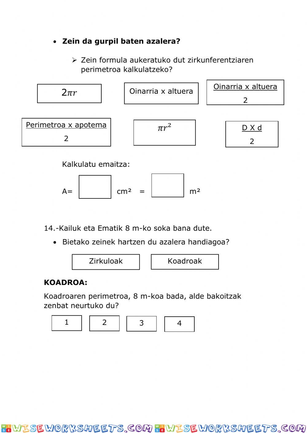 worksheet